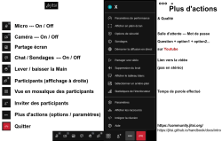 Menu & Plus d'actions
